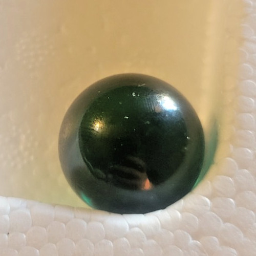 Vintage Marvel Bullseye #41 Translucent Blue Green Glass Marble Collectible