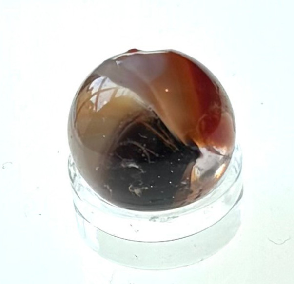 VTG Glass Marble Maybe Master Tiger Eye? Approx. .62″ Very Chipped! #21 As Is