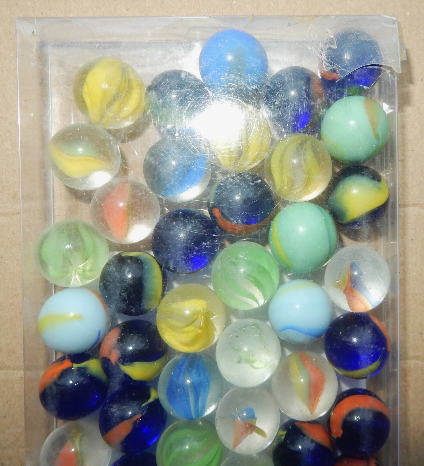 60 Marbles Poplay Boxed 5/8″ Diameter