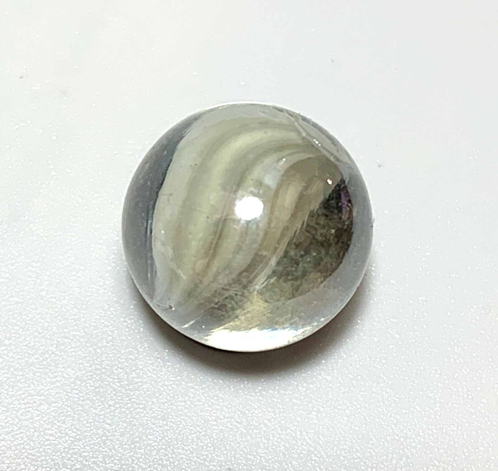 16mm White Snowflake Cat’s Eye Early Ed Glass Marble Players Pk 5 VACOR Cats Eye