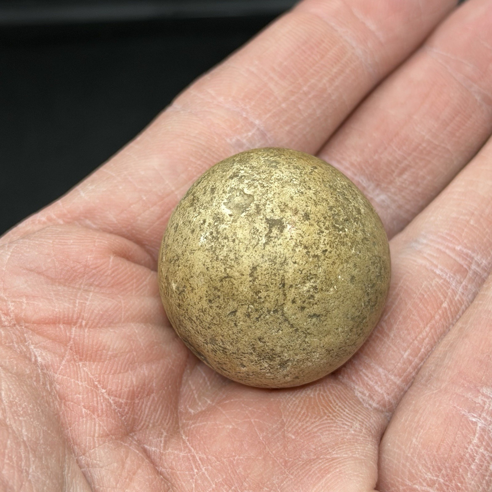 Rustic Clay Boulder Marble 1.25” Vintage Stone Shooter 1.6 oz Collectible