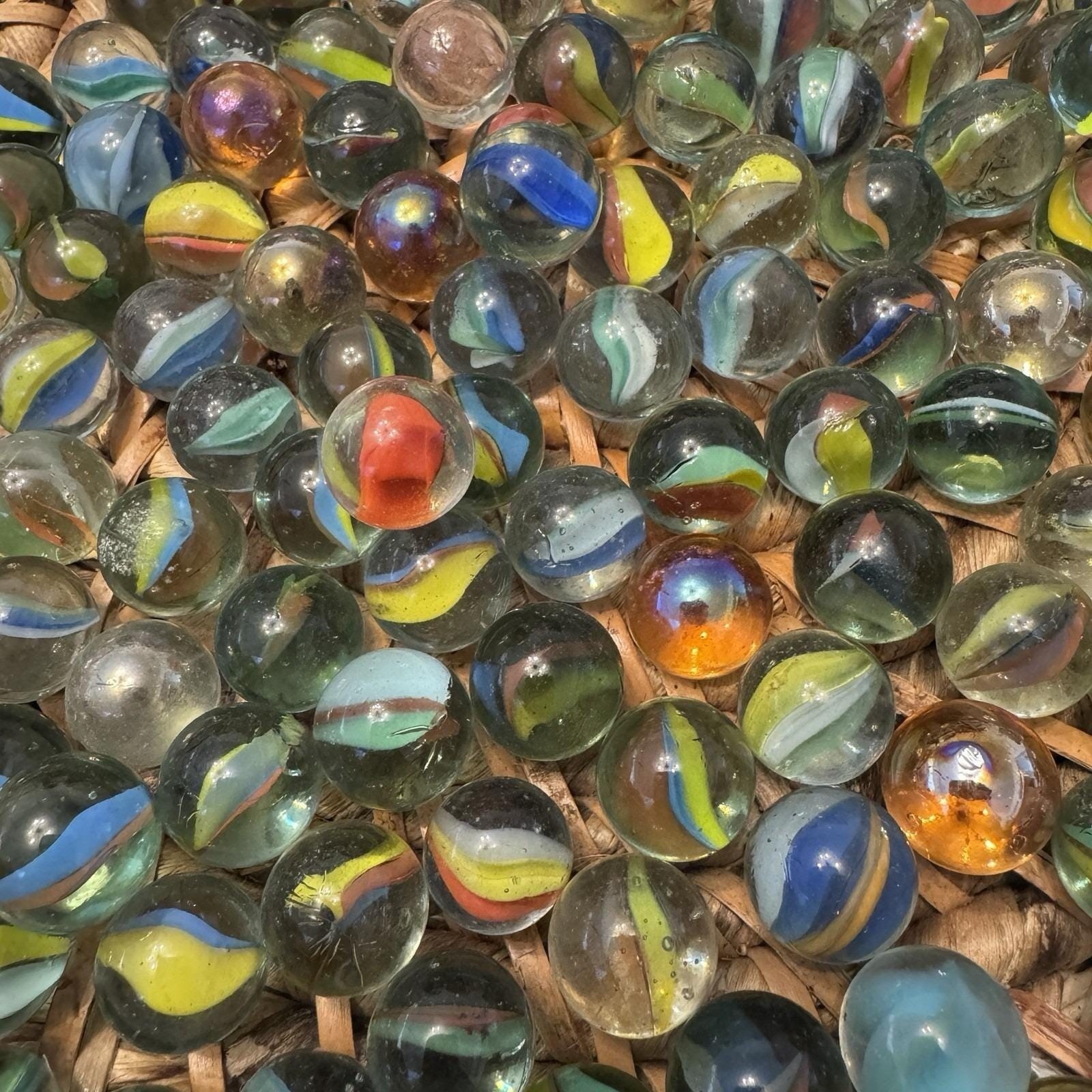 Vintage Cat Eye Mixture Collectible Game Colorful Lot Of Marbles 250 Total