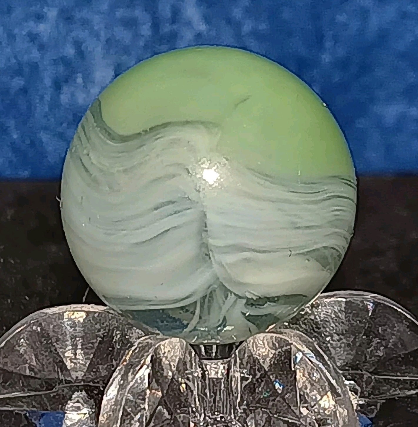 Vintage Marbles Vitro Agate Marble. Mint. 4 Phantom Conqueror Patch. Uv Active