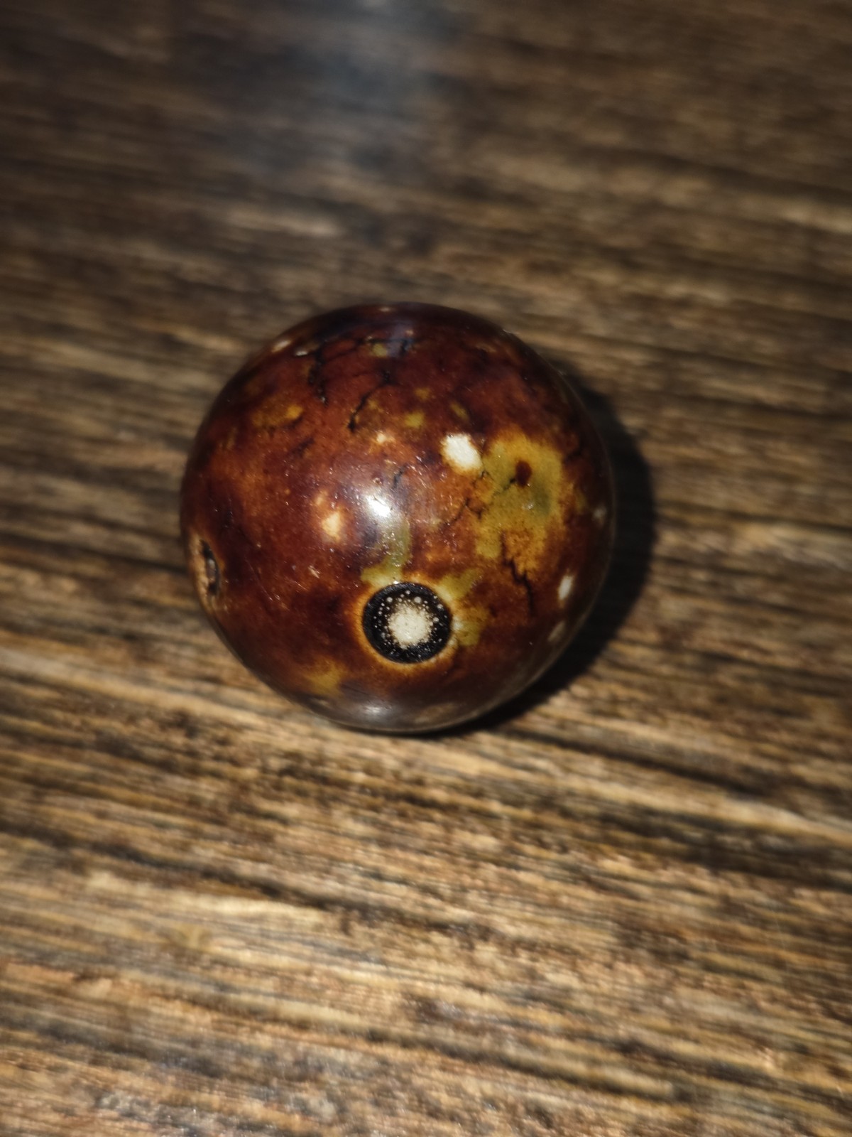 .99″ German Bennington Hard Clay Marble Shooter Vintage