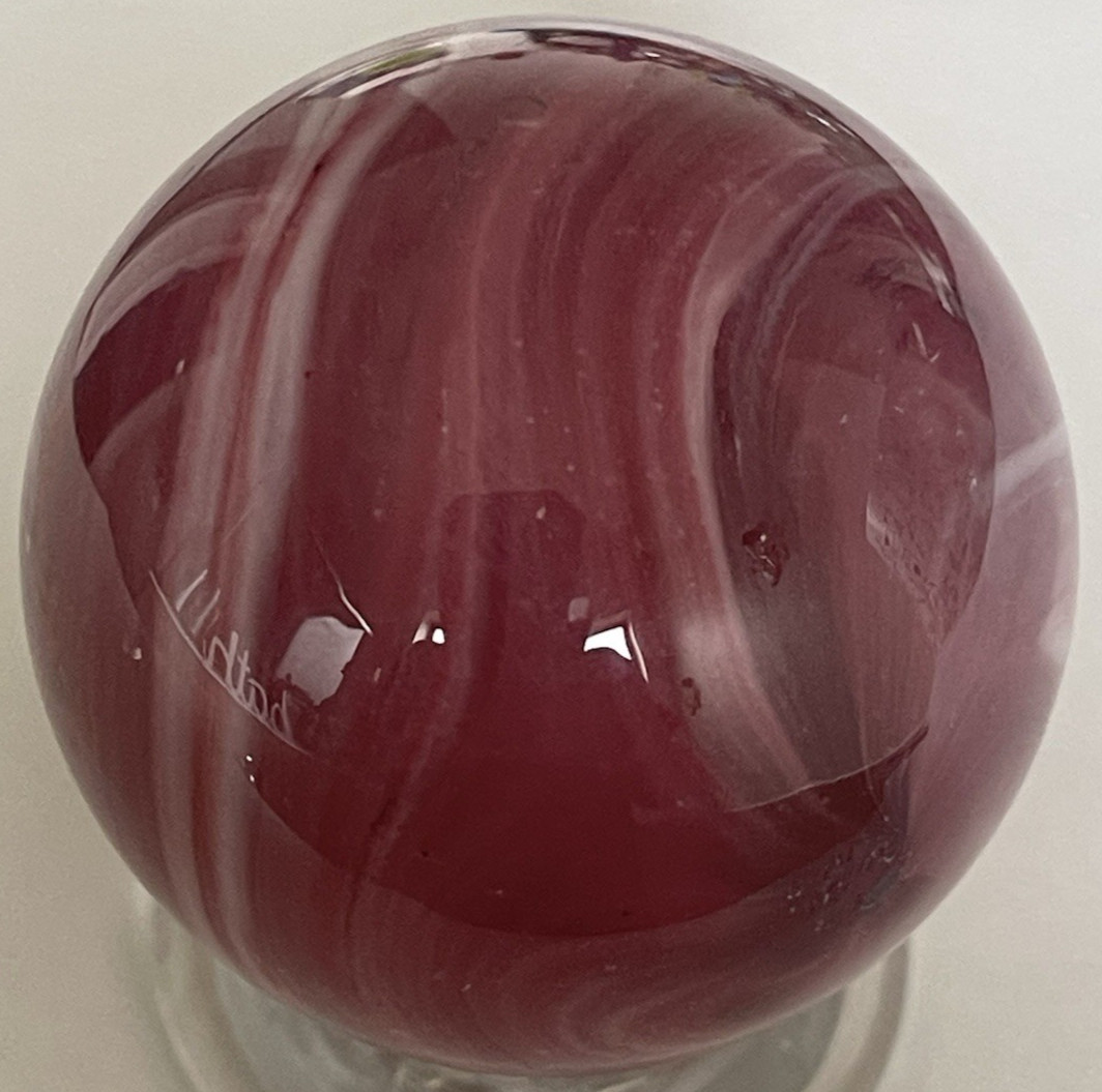 VTG 2000 EDDIE SEESE MARBLE 2nd YEAR SIGNED W/ FULL SIGNATURE 1.97″ MAUVE COLOR