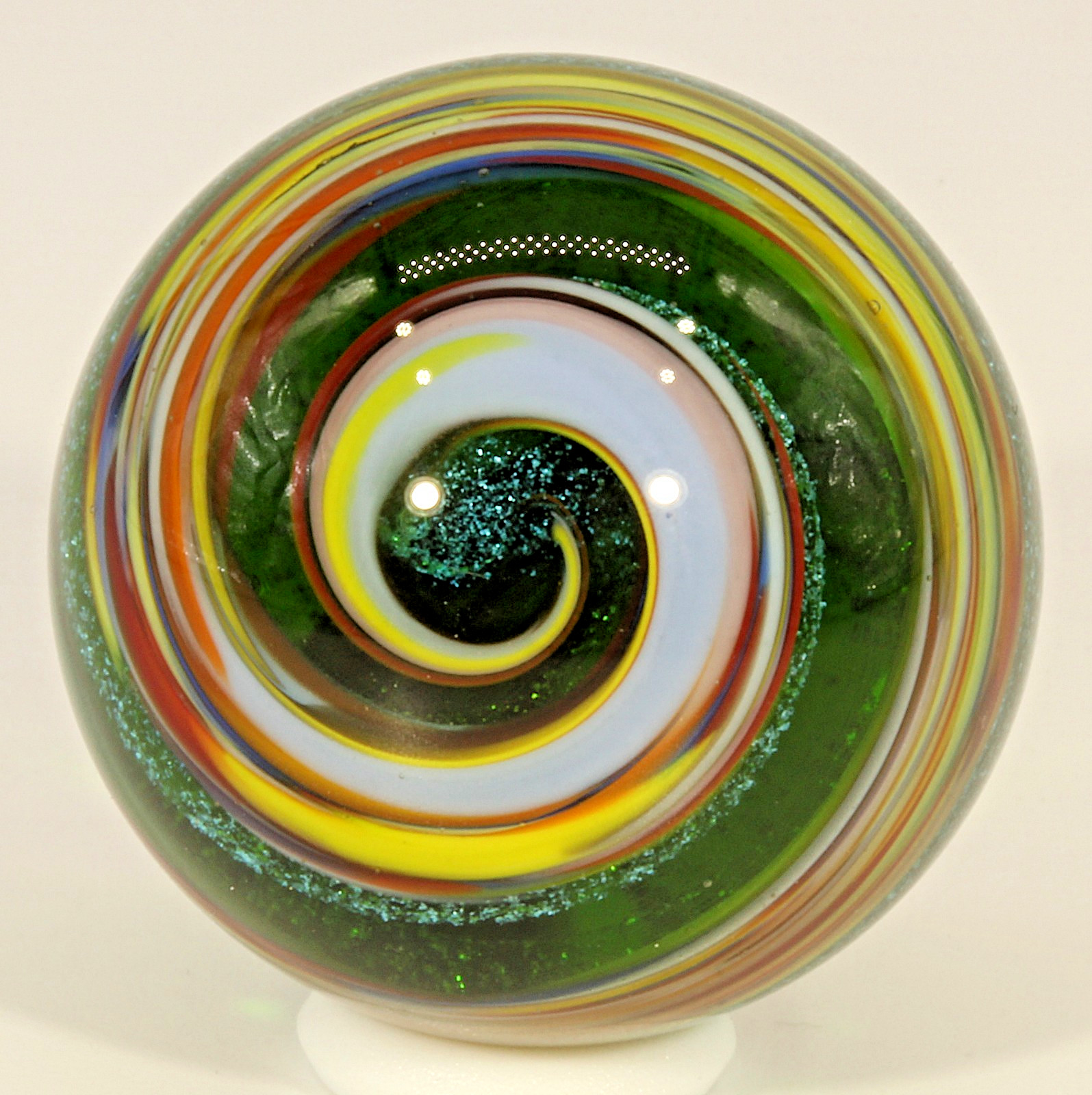 Steve Willis 2012 Handmade Lampwork Art Glass Marble 1-1/16″+