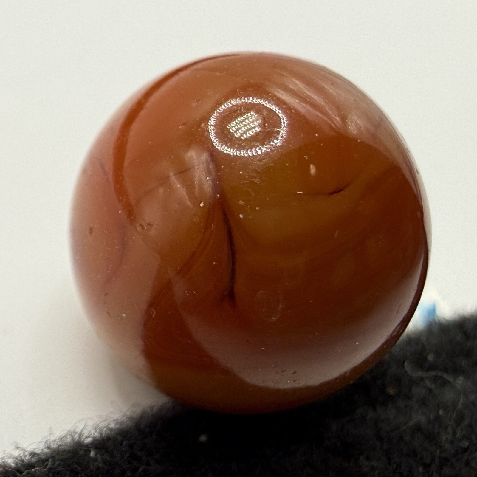 CARAMEL Color WV Swirl Marble .61” NM Cairo Alley Akro Opaque Swirl