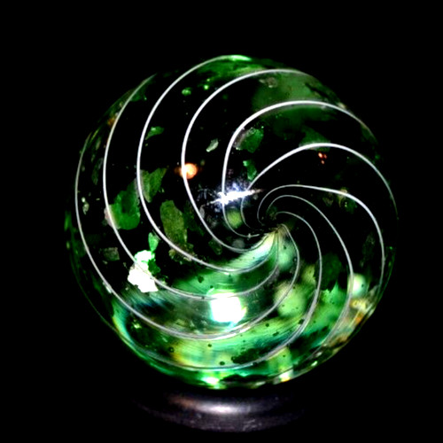 HOT HOUSE GLASS MARBLE/.992″-MICA LIME ICE-MICA PC.S THROUGHOUT,LIME,CELERY/FAST