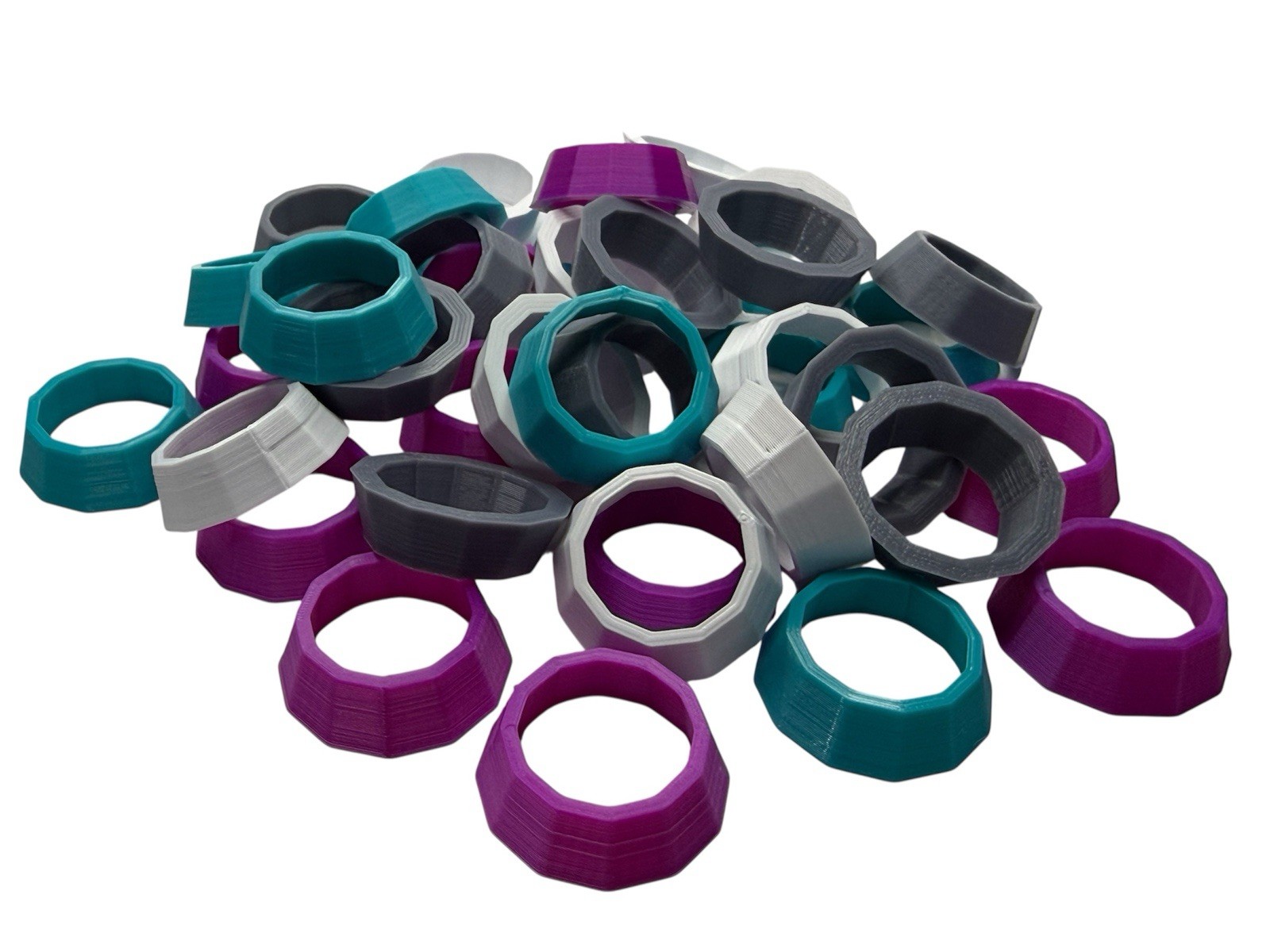 Mix Of 40 Marble Display Rings – For 1” Shooter Marbles – Lot #8312