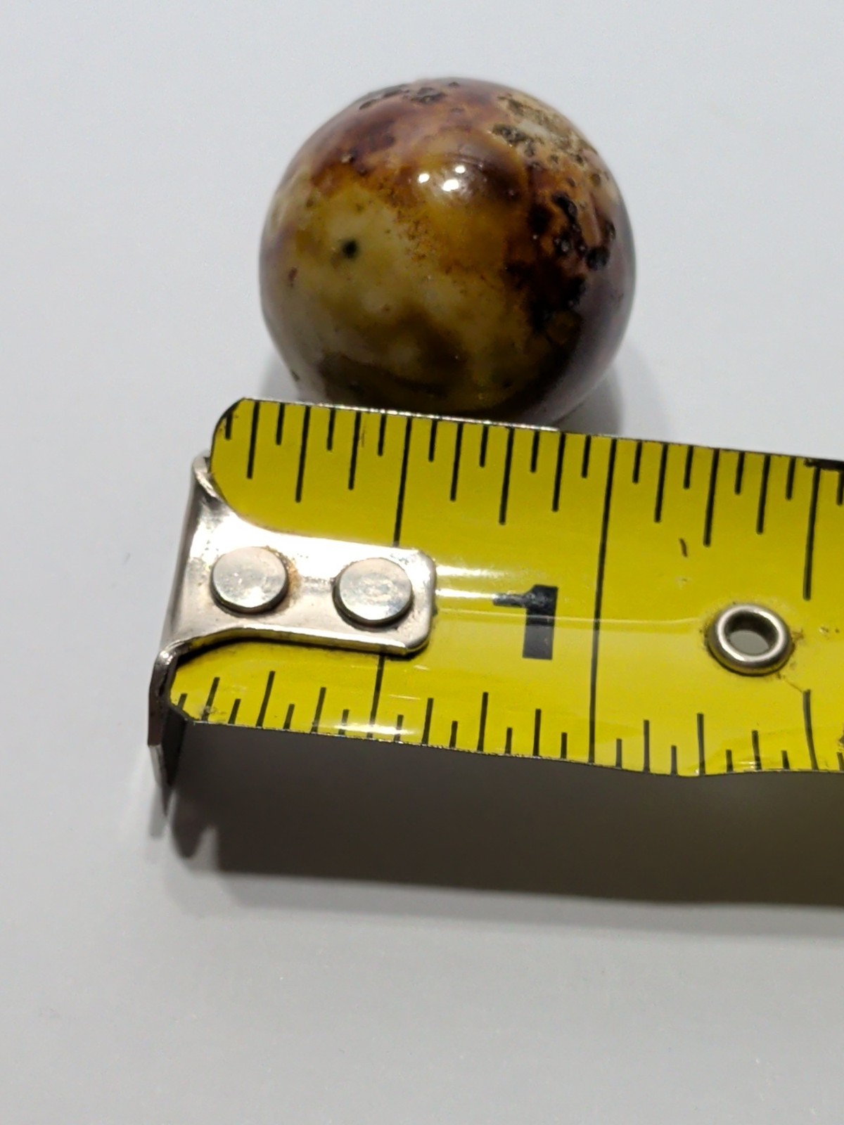 ✨ANTIQUE✨ German Bennington Hard Clay Marble Shooter Size 1″ Brown Primitive