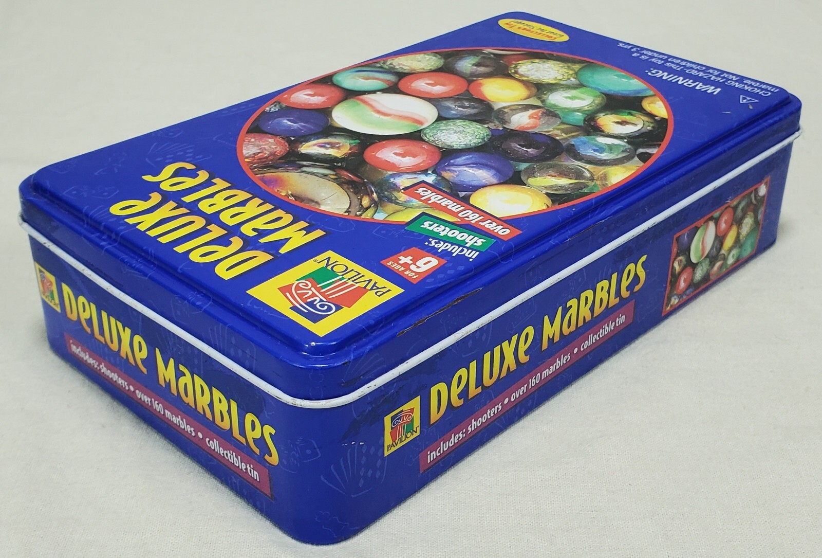 Pavillion Deluxe Marbles 160 includes Shooters In Collector’s Tin