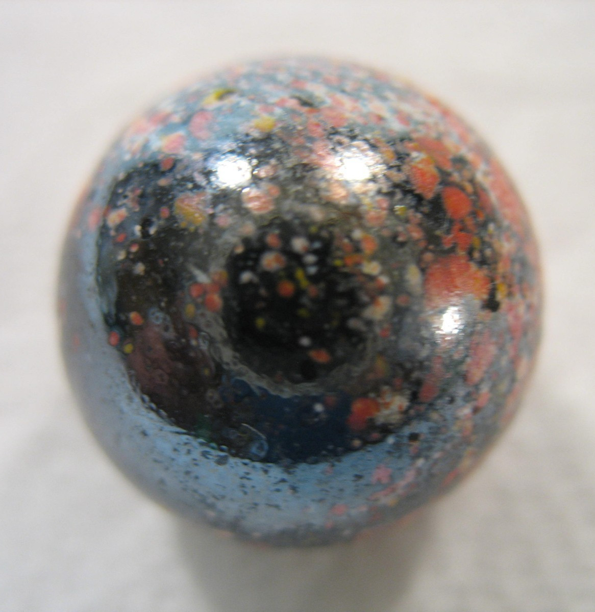 VINTAGE ITALIAN PAINTED CERAMIC/CLAY MARBLE