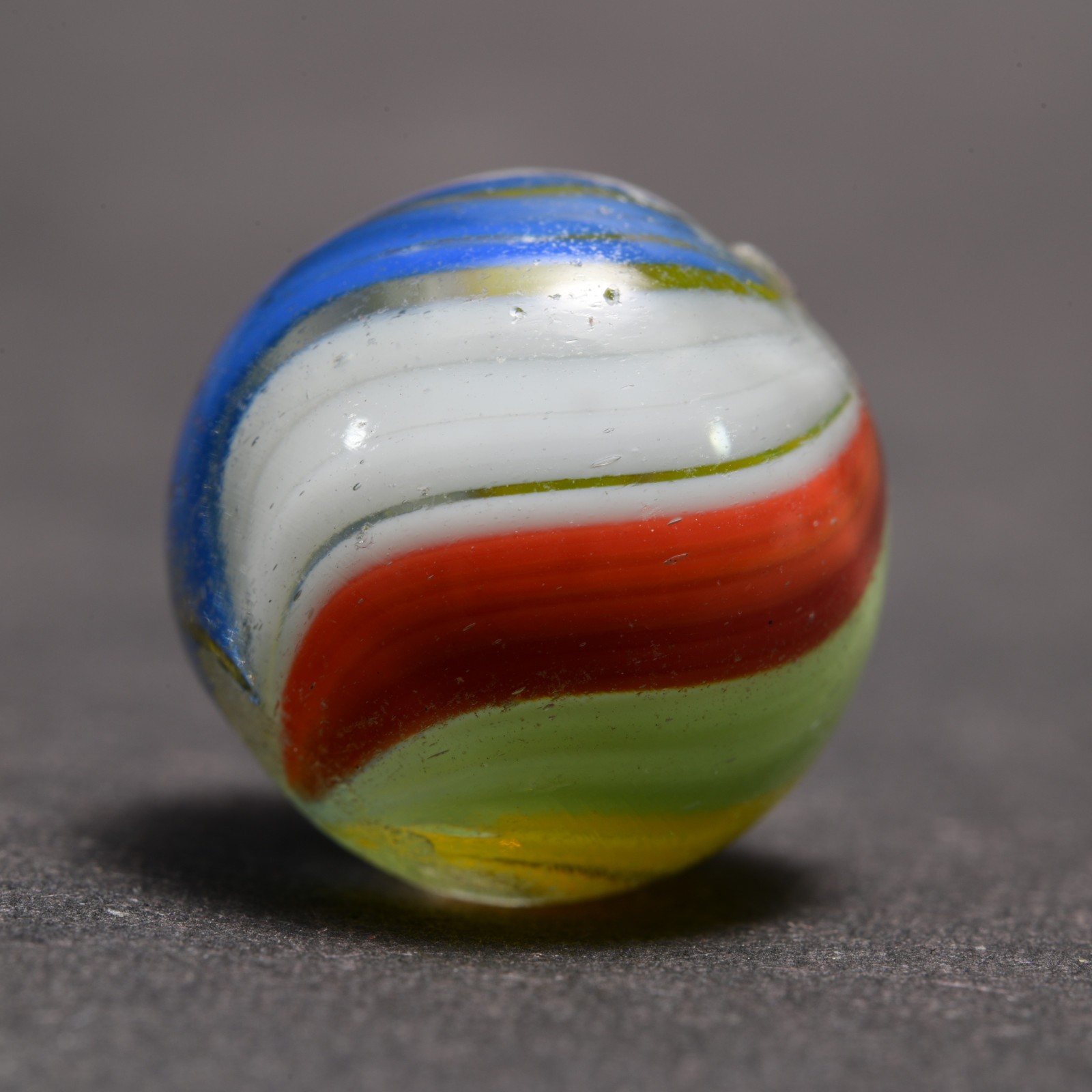 Joseph’s Coat German Handmade Antique Marble Rare Beachball Panels 17.7mm 11/16″