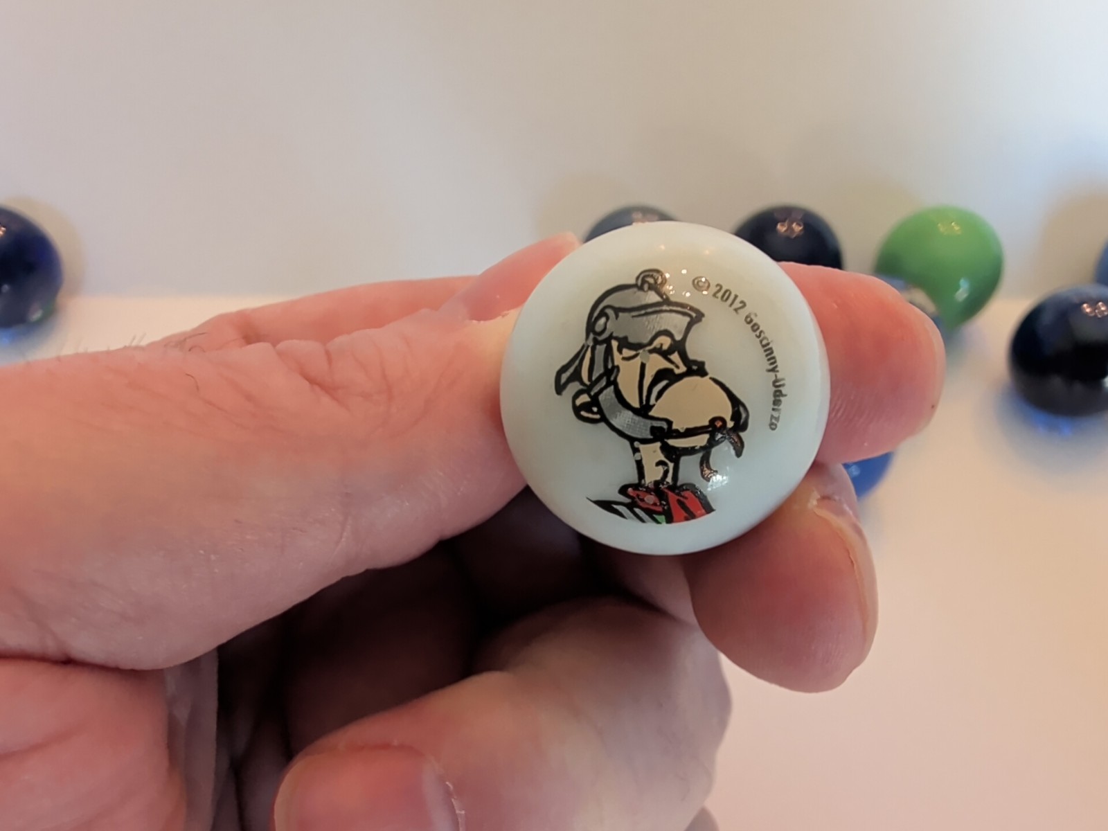 Lot of 15 Asterix & Obelix Fidibus Murmel Real Murmelix Glass Marbles 2012 Rare