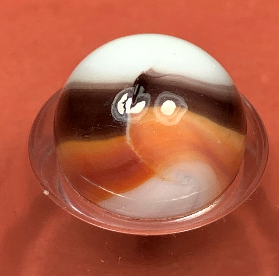 MARBLE KING ORANGE SKY / COPPER HEAD /RUBY BEE … MINT ! .61″ BOX02/239