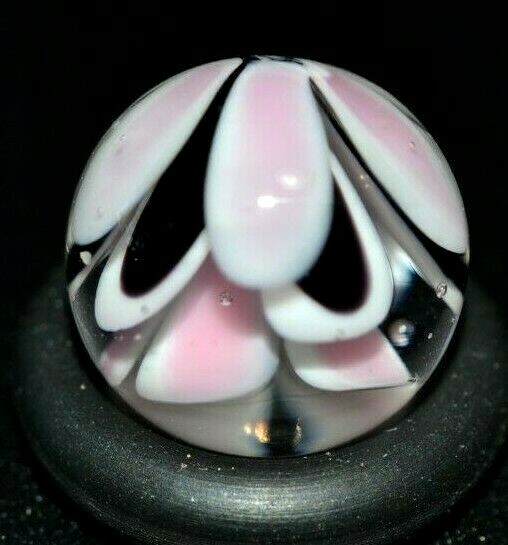 DENIZ DIVLELI GLASS MARBLE/.494″-STRIKING 15 PETAL PEEWEE-3 TIER FLOWER-5 PETALS