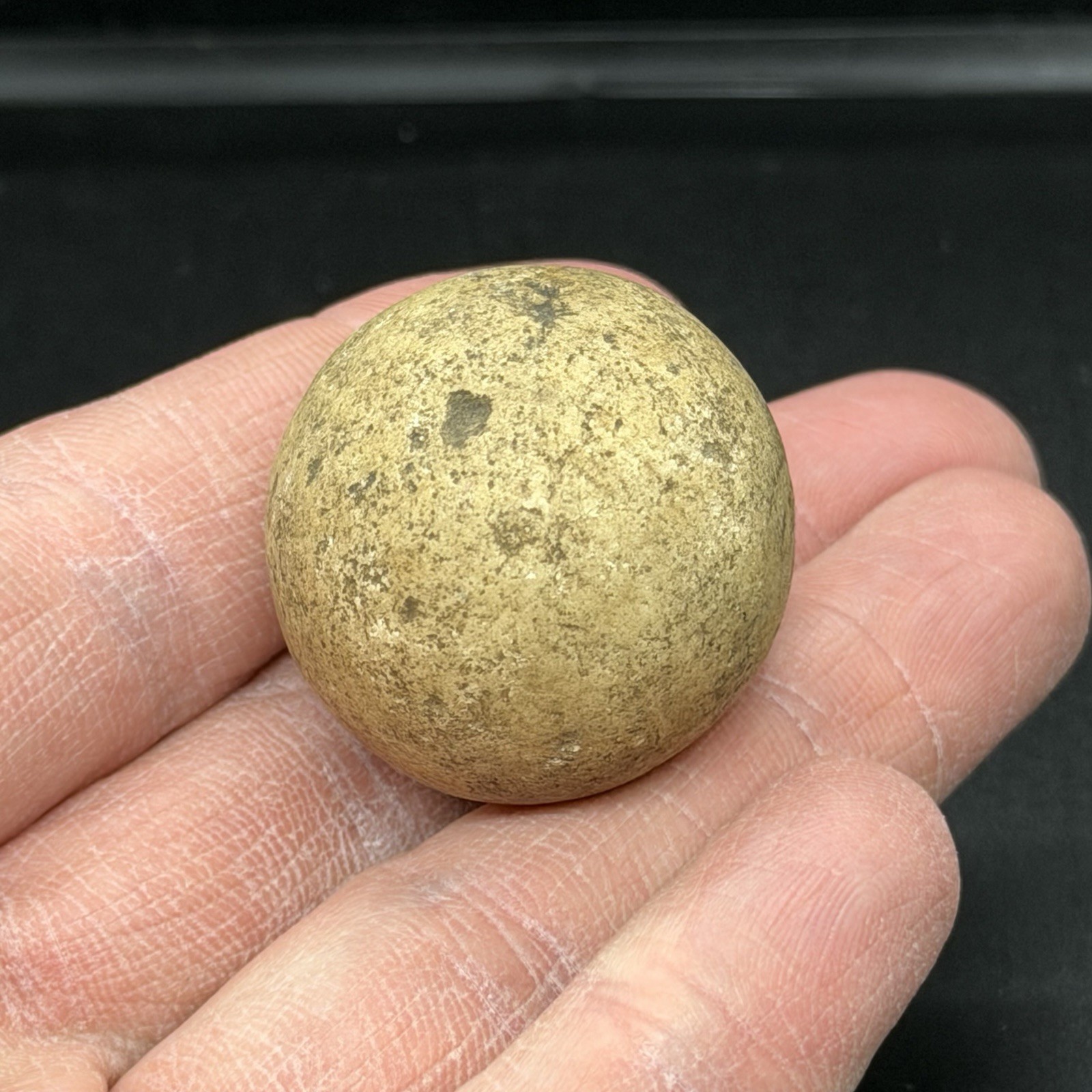 Rustic Clay Boulder Marble 1.25” Vintage Stone Shooter 1.6 oz Collectible