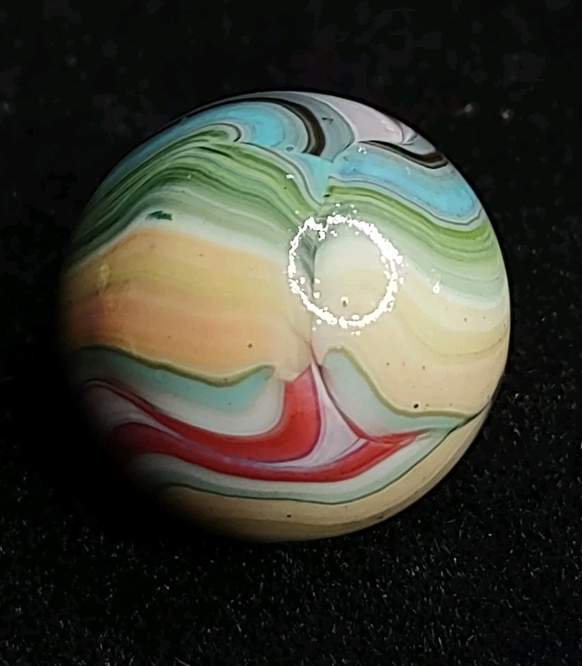 .76″ Amazing Multi-Color Jabo Premium Swirl NM+ Ltd Edt. Glass Marble