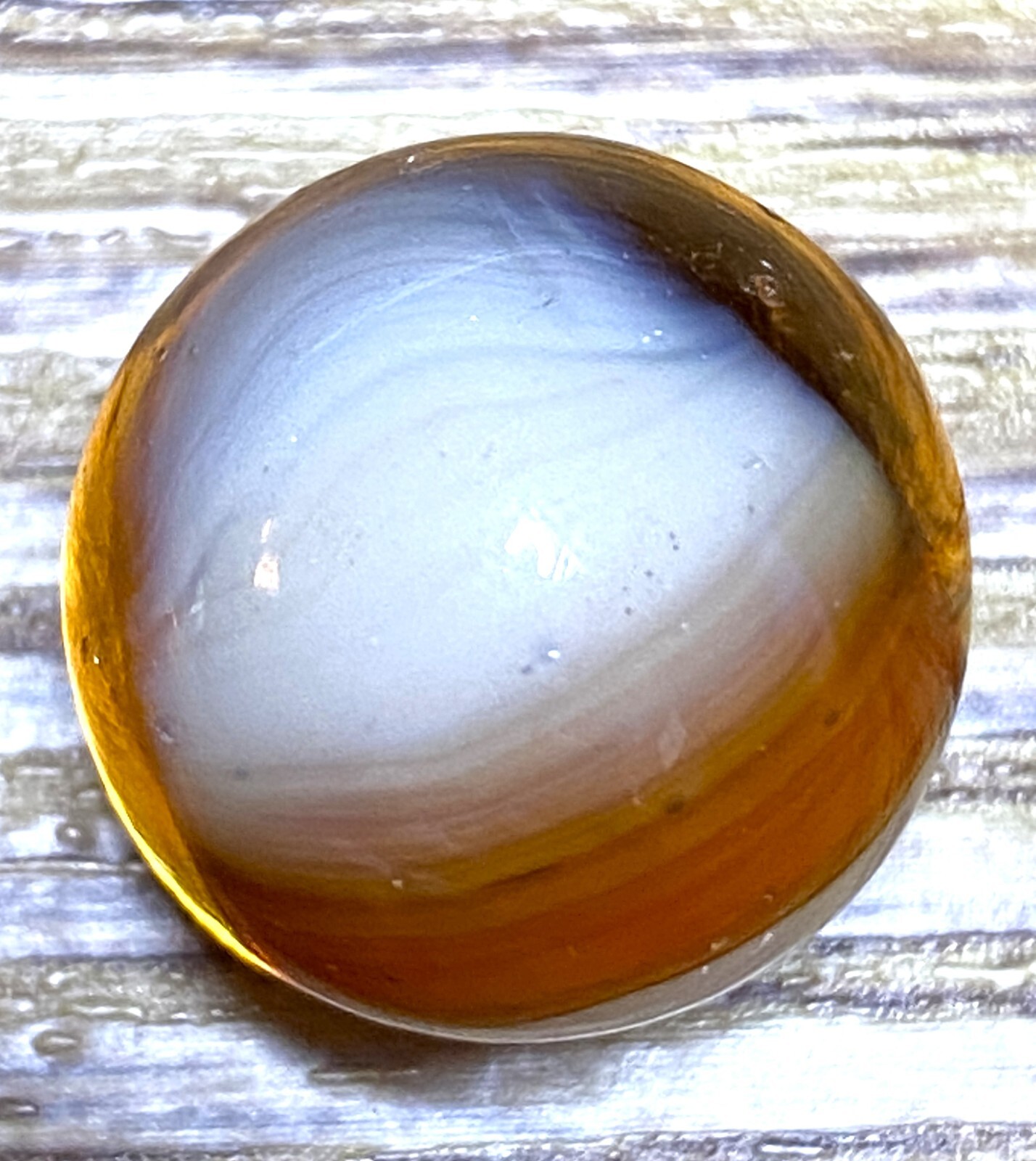 SUPER RARE PATCH ORIENTATION VITRO AGATE URANIUM GLOW UV LARGE MIB .62″ M634