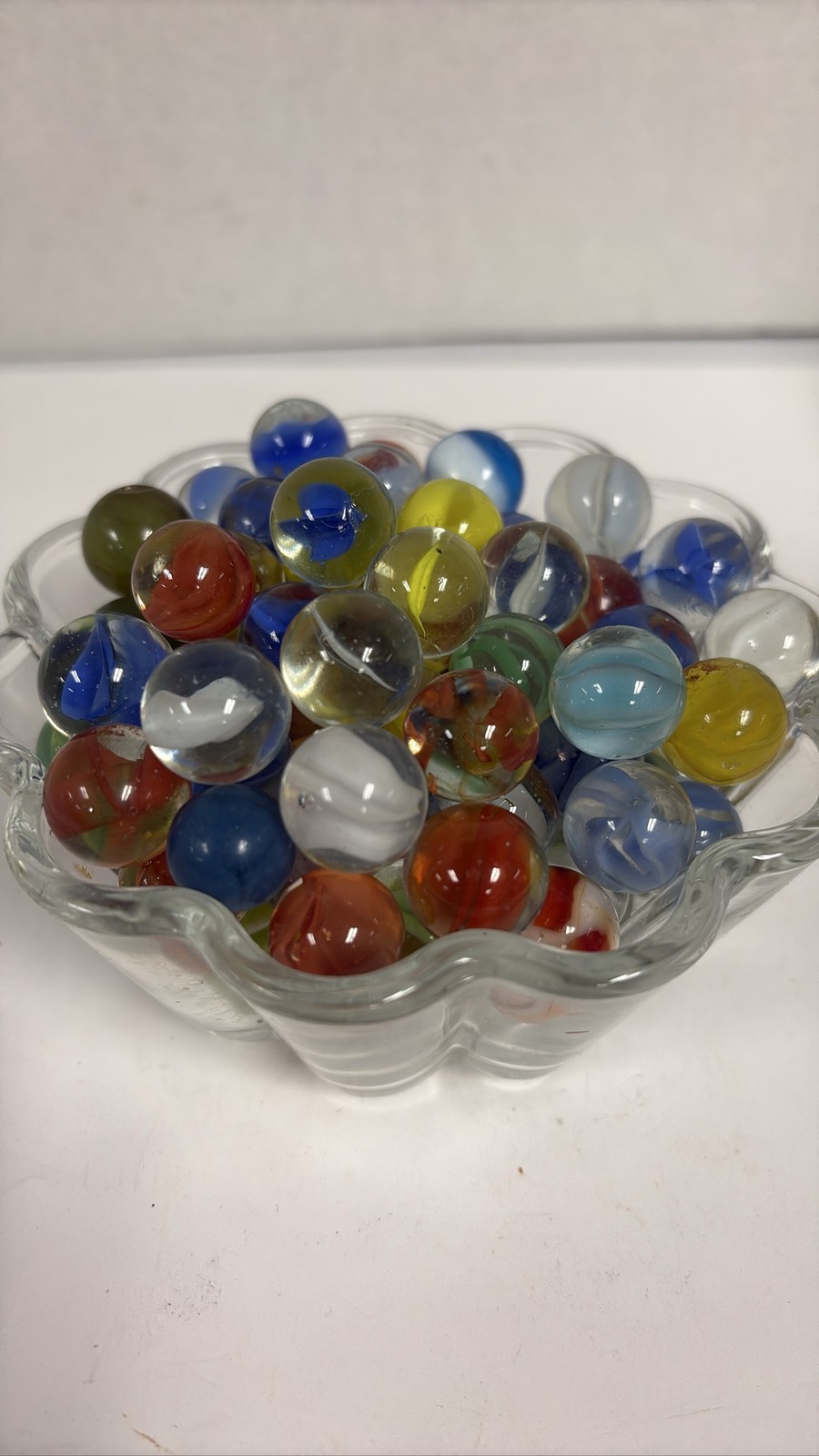 Glass Marbles Mixed Lot Swirl Cat’s Eye Assorted Collection