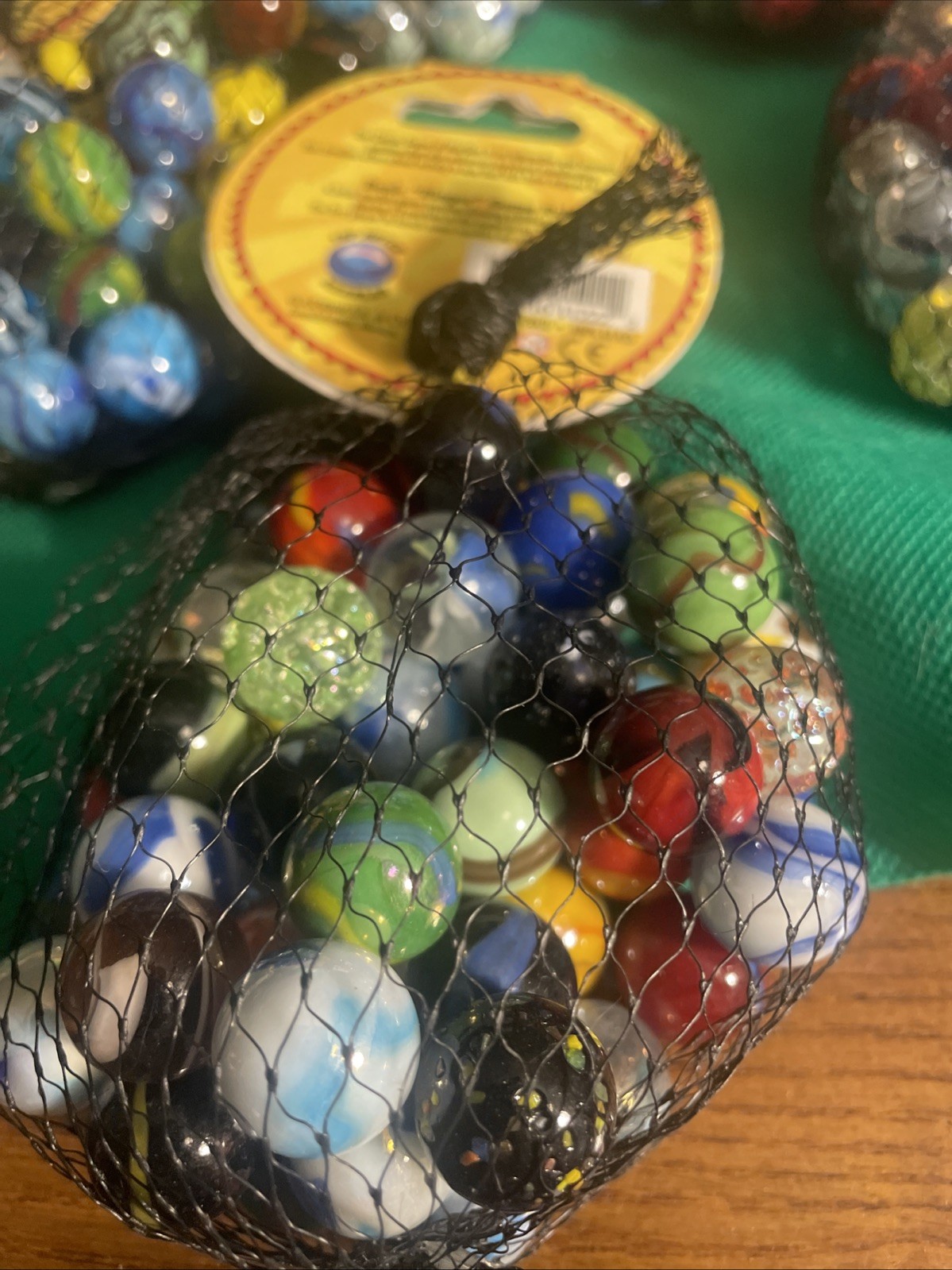 50 Piece Traditional Marbles 49 Plus 1 Shooter 100% Glass 5 Bags