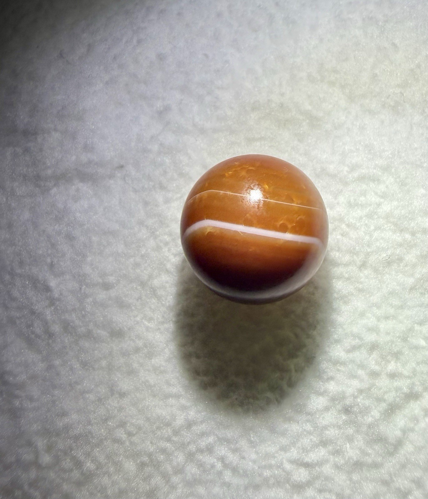 Antique German Banded Agate Marble 18mm 11/16″ Shooter Carnelian Stone Bullseye