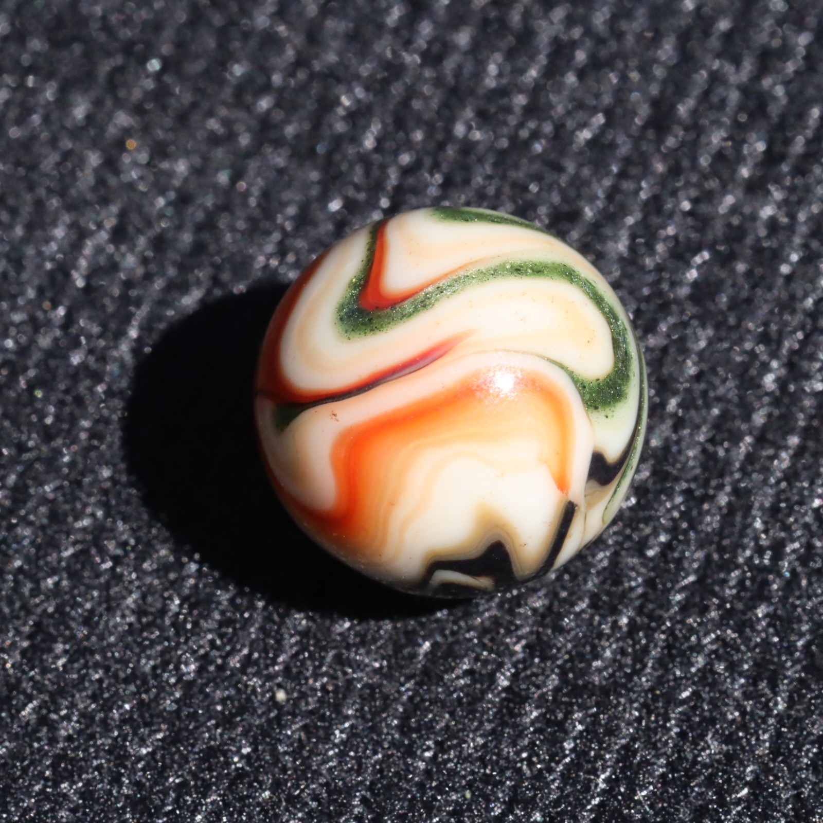 BEAUTIFUL JABO Swirl Marble Aventurine Green Blue Orange Tan Cream 3/4″ Mint