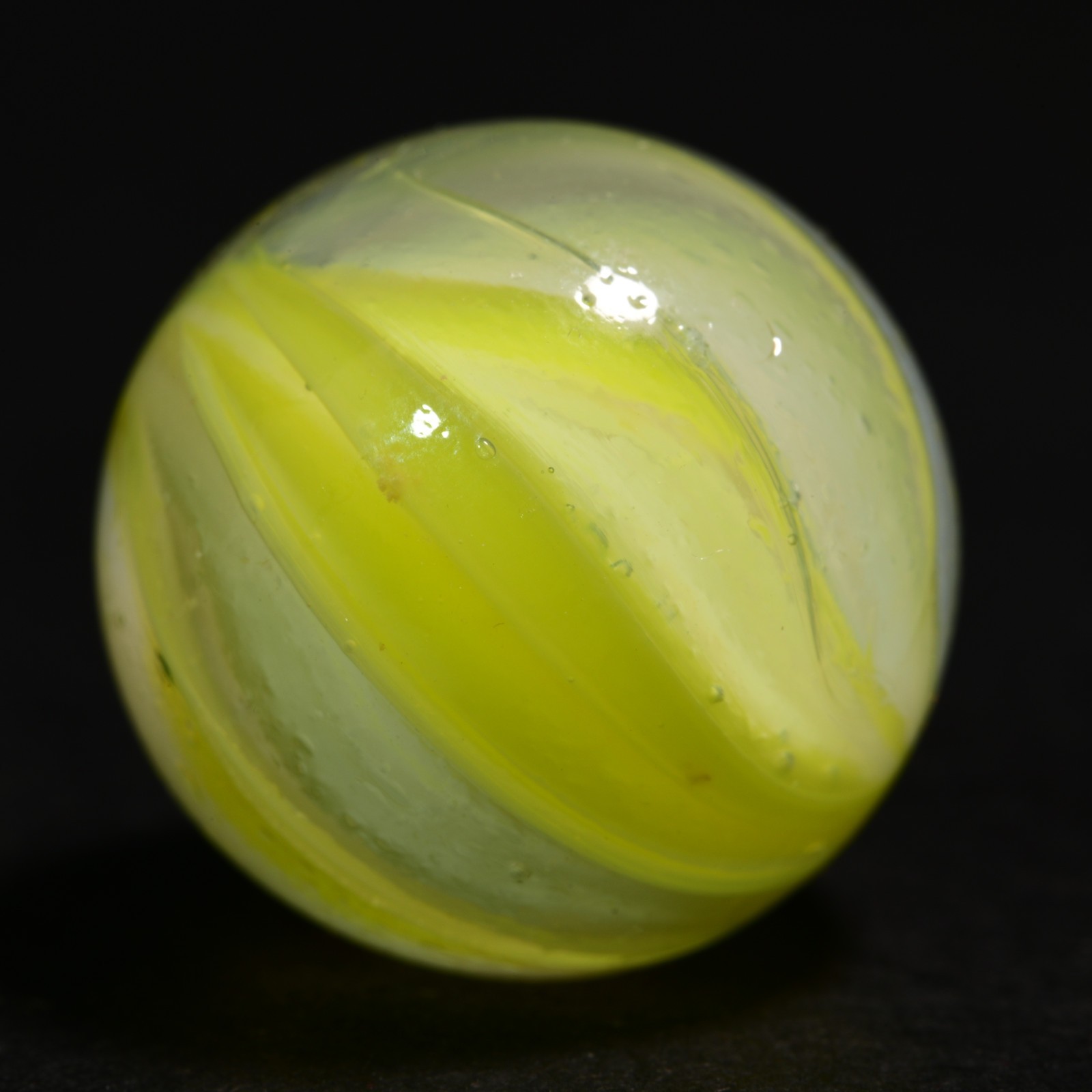 Marble Vintage French Sparkler Bright Primrose Yellow Florette 50s/60s 5/8”