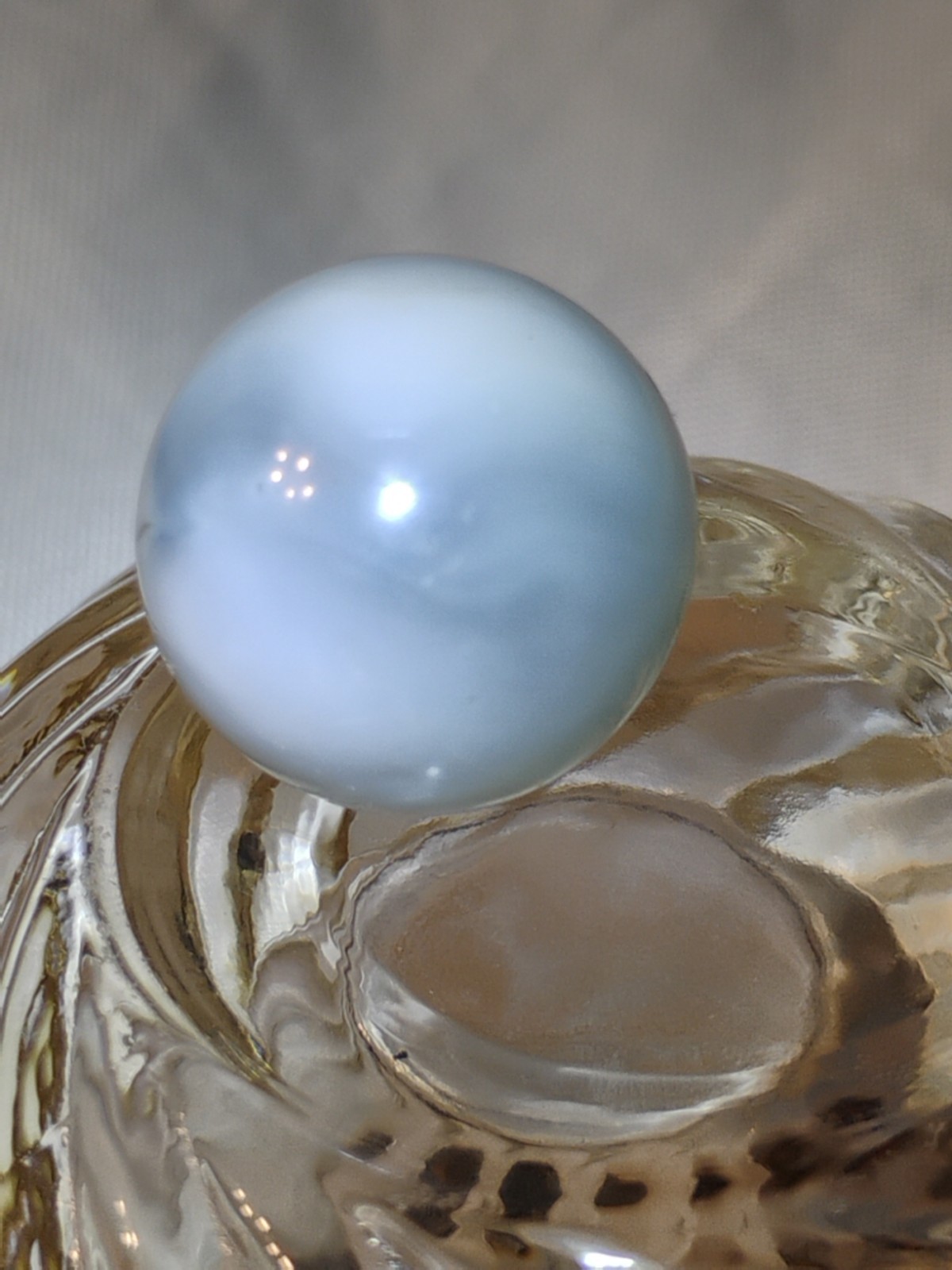 Vintage Vitro Fancy Conqueror Tigers Eye Metallic Blueish Grey Marble ?