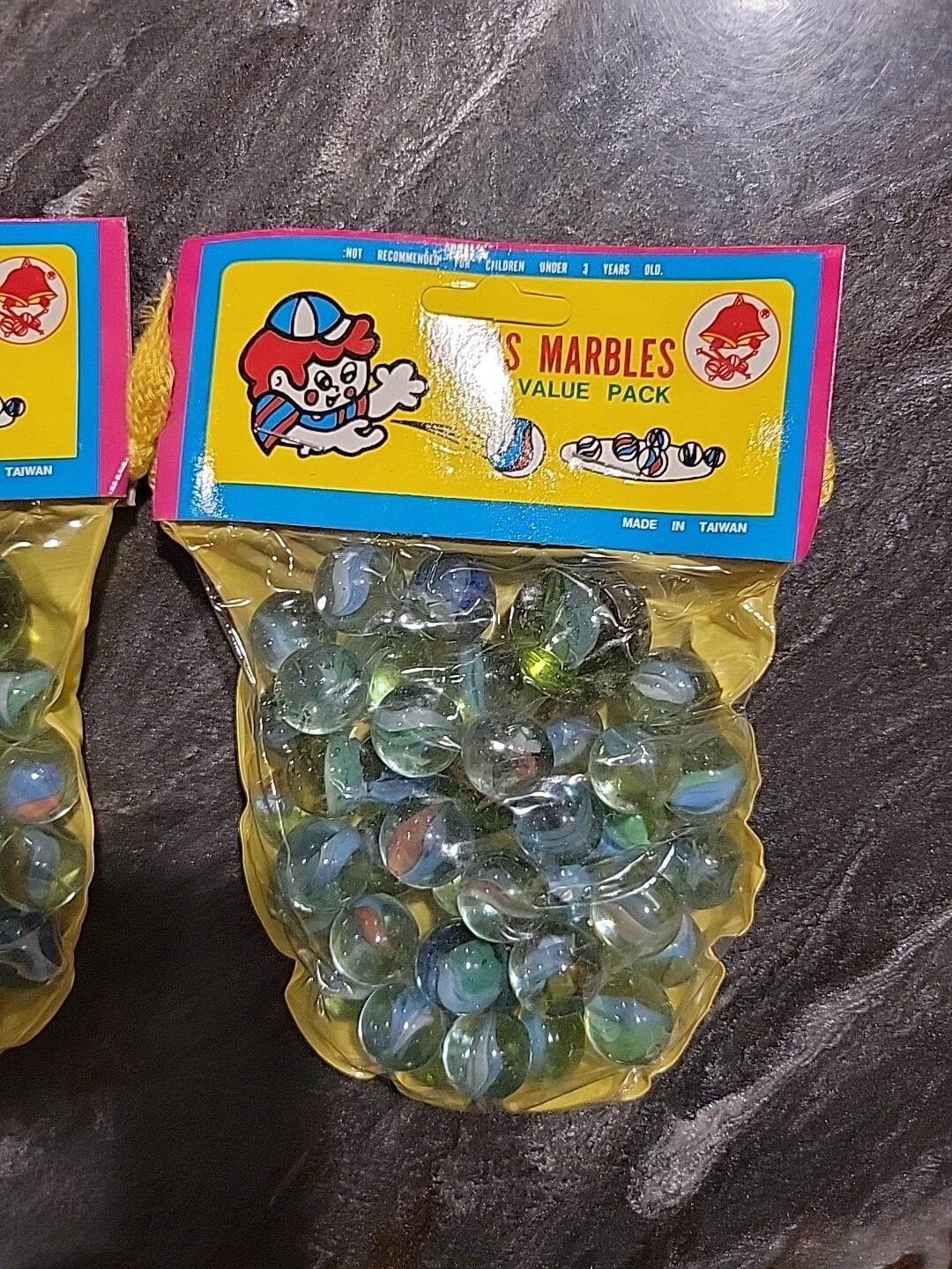🌟299 2 Bags of Vintage Nanco Glass Marbles Big Value Pack with Shooter NOS 🌟