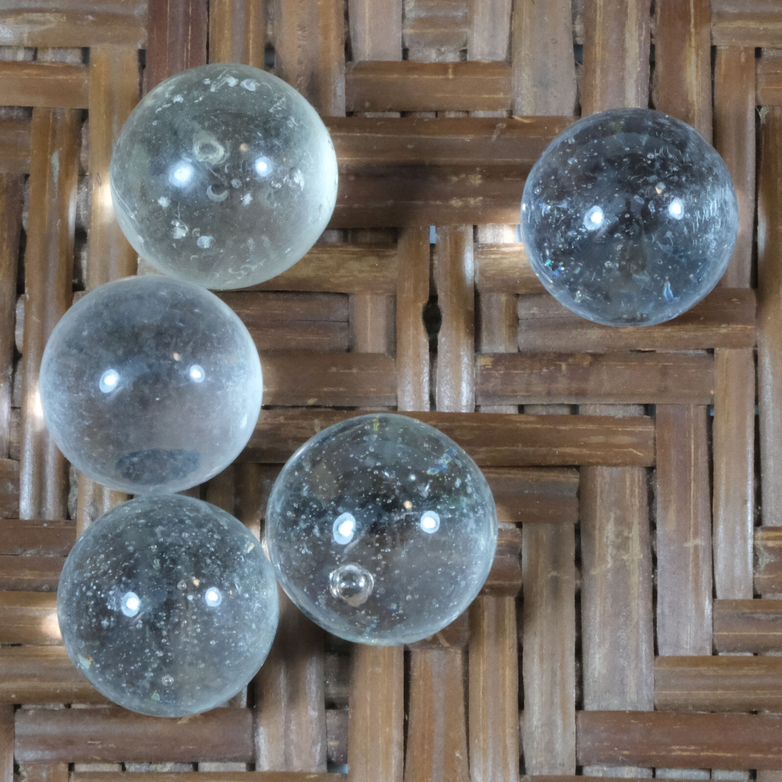 Vintage Clearie Clear Transparent Akro Vitro Agate Kokomo Marbles