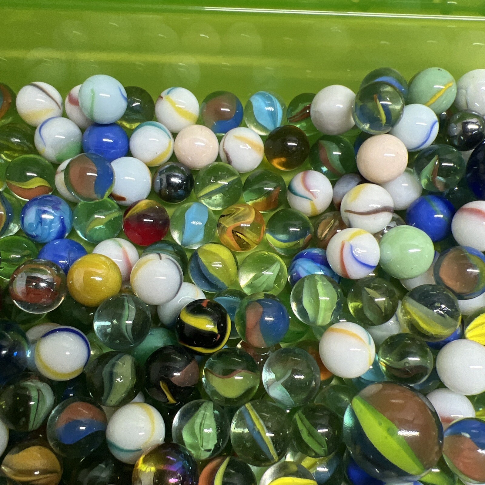 ESTATE FINDS Marbles Large Variety Lot Great Pieces Unsearched See Pictures 7lbs