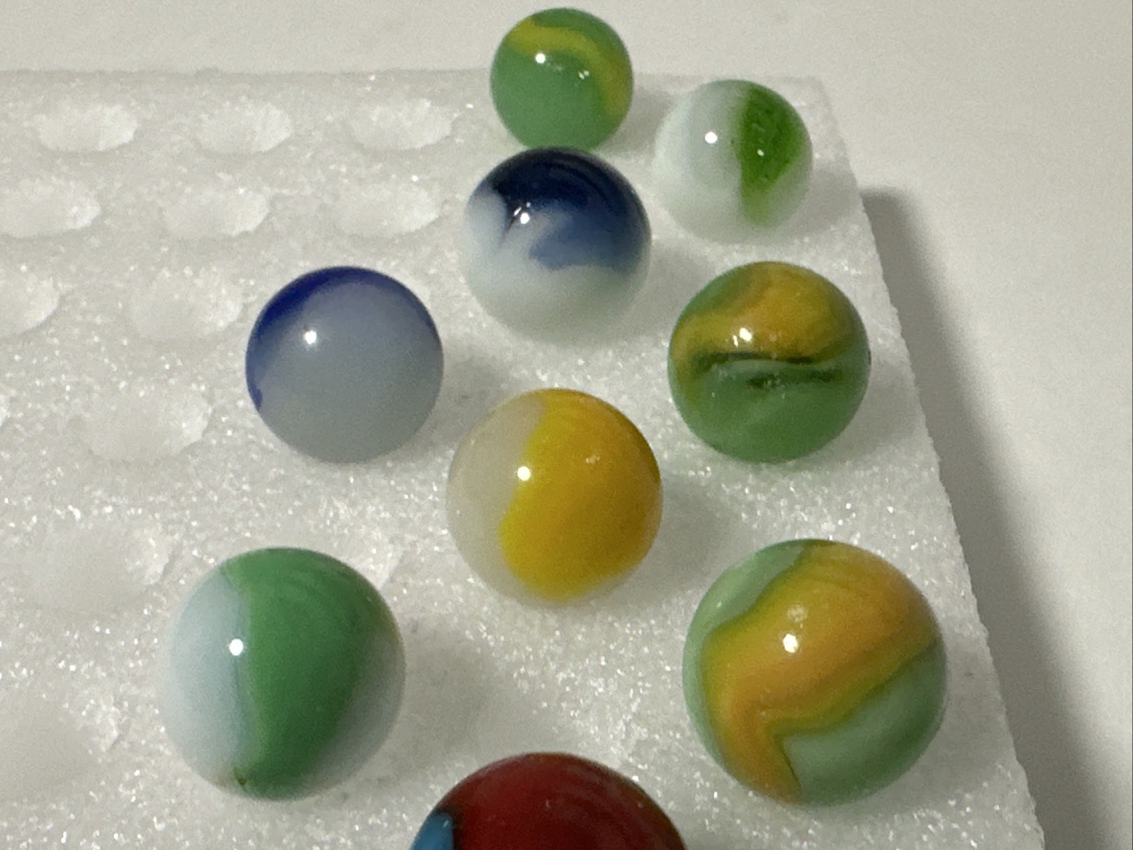 404 Lot Of 12 Peltier Peerless Patch Marbles!