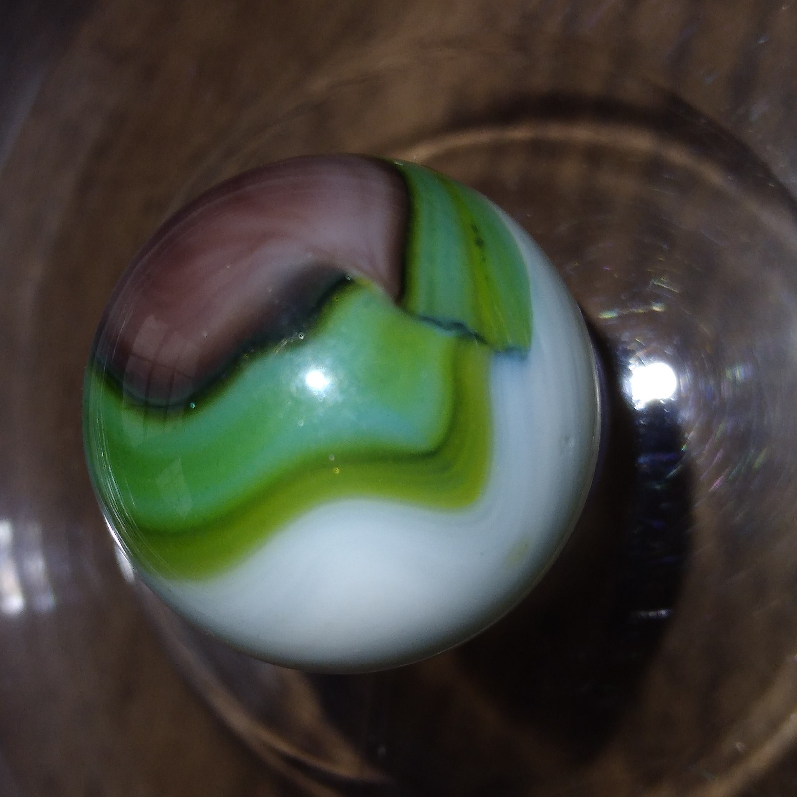 .61 Vitro Agate Tiger Eye Conqueror Wedding Cake White, Green Aventurine Marble