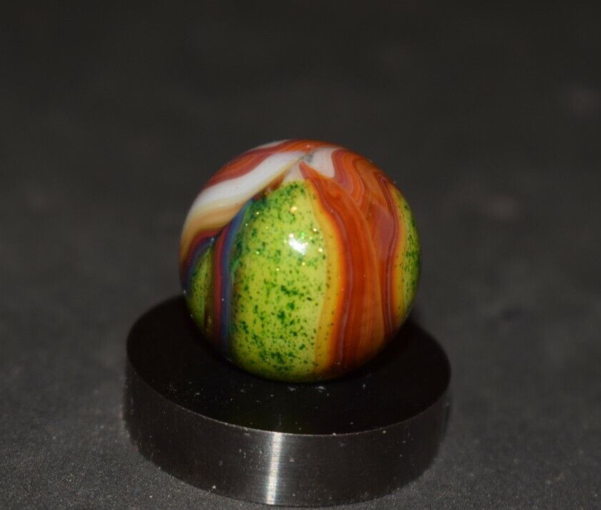 💥JABO/DAS Multi-Color Aventure Swirl Marble Shooter Size .734=47/64″=19mm MINT!