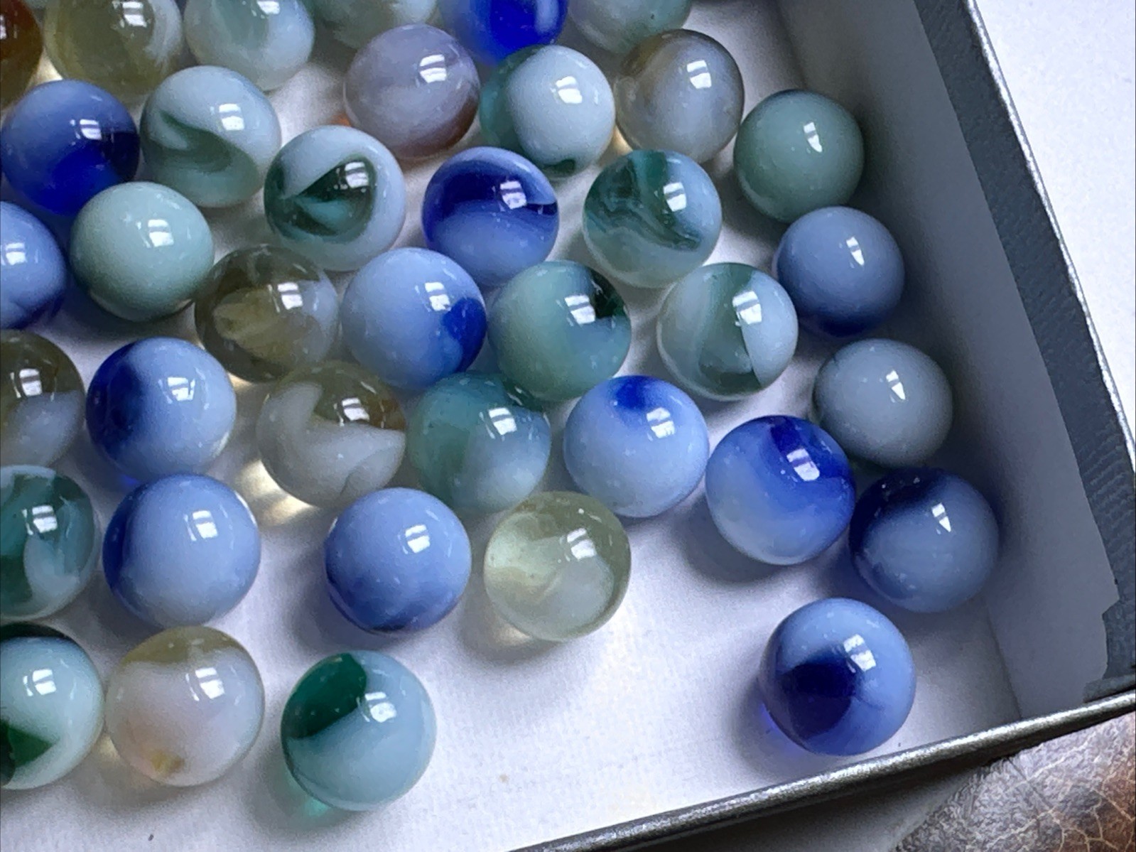 294 Lot Of 90 Jabo Swirl Marbles!