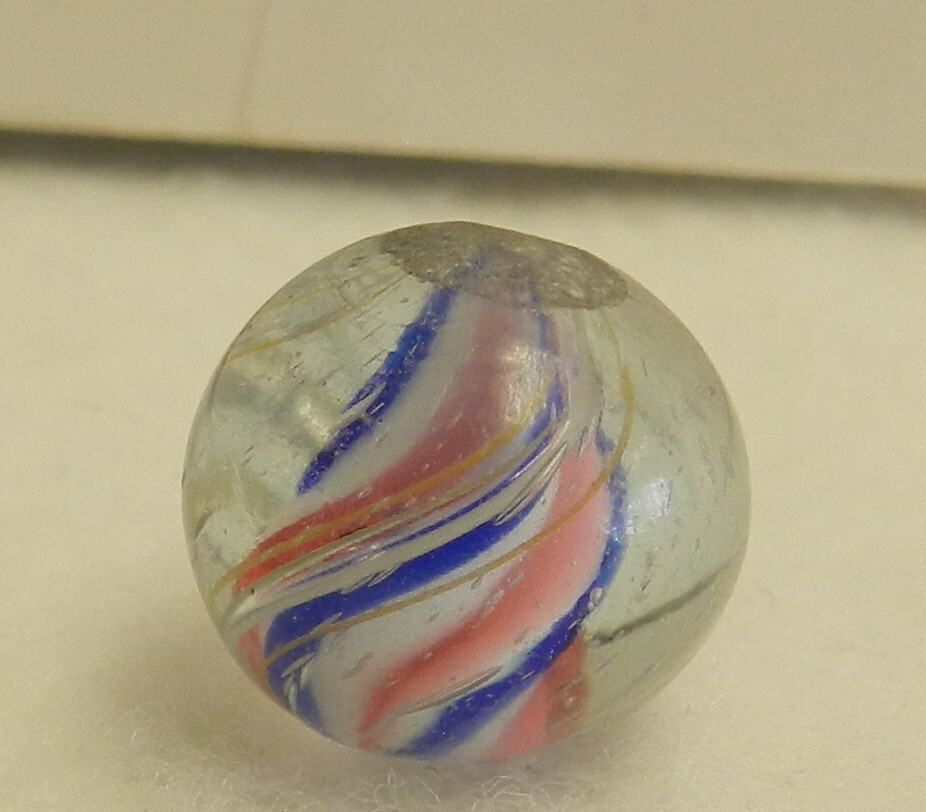 #18806m Vintage German Handmade Solid Core Swirl Marble .54 Inches NM+