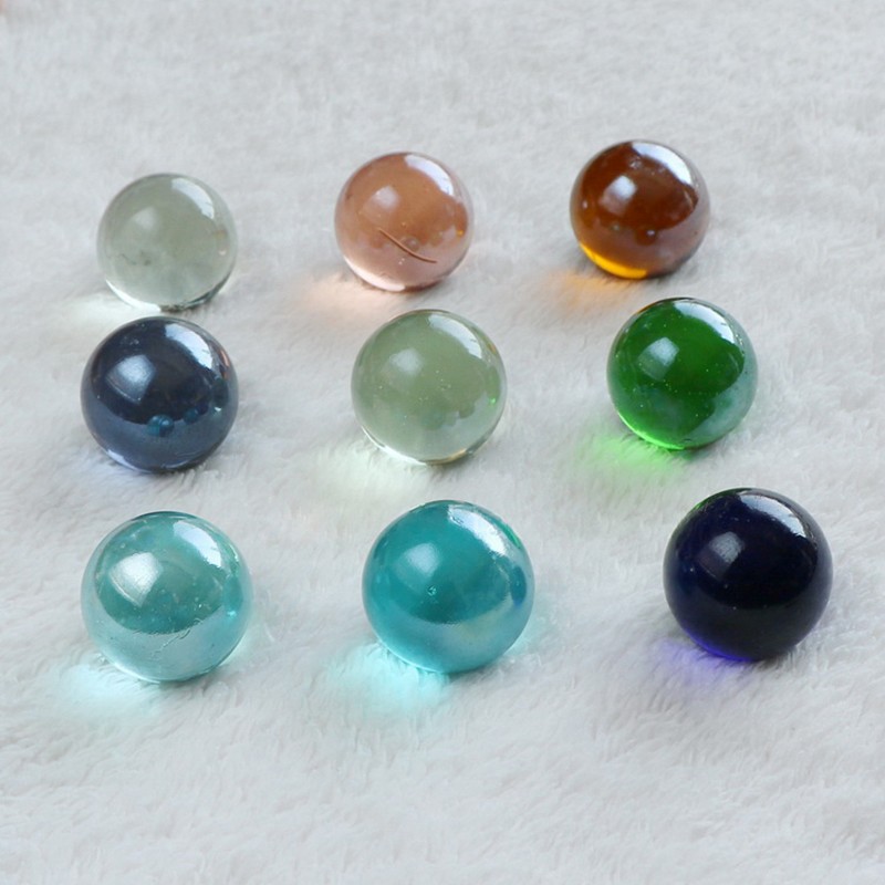 40 Pcs 25mm Glass Marbles Round Beads Fish Tank Vase Decor DIY Kids Toy Game