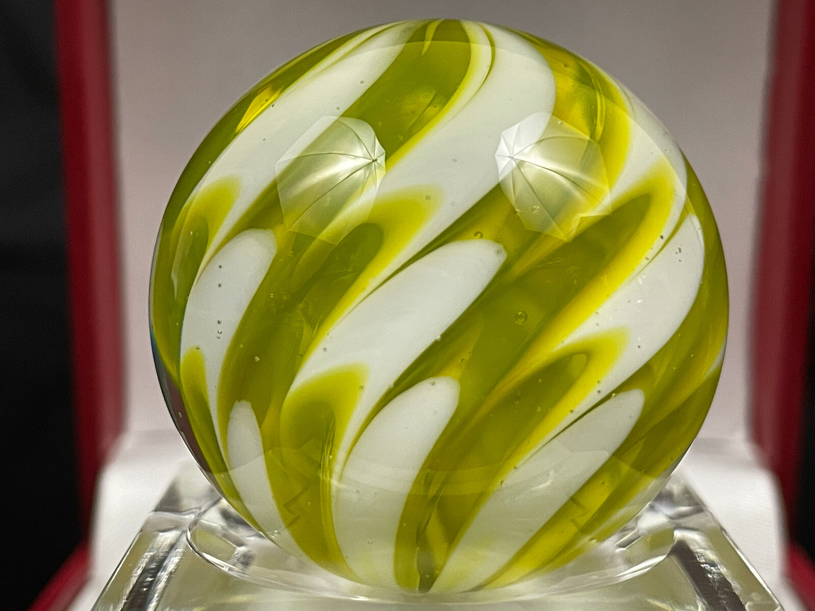Rick Davis Glass Art Marble 1.46″ Signed #41