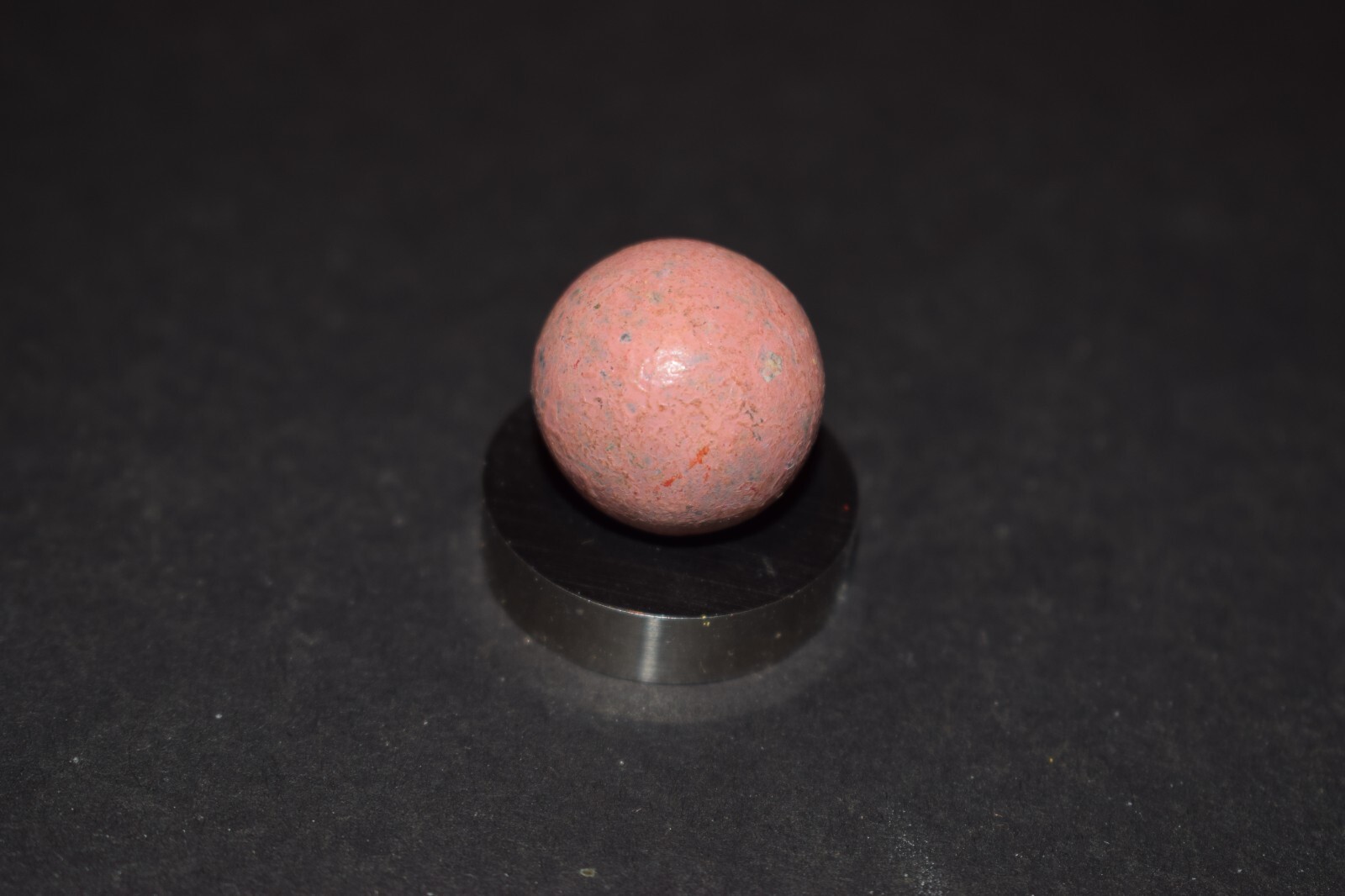 Antique Victorina Era 1800’s Pinkish Colored Hard Clay Marble Size .765″=49/64″