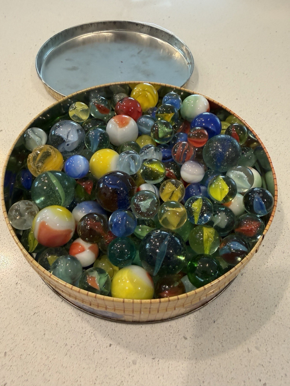 Estate Unsearched Lot Bundle of Vintage Glass Marbles Collection