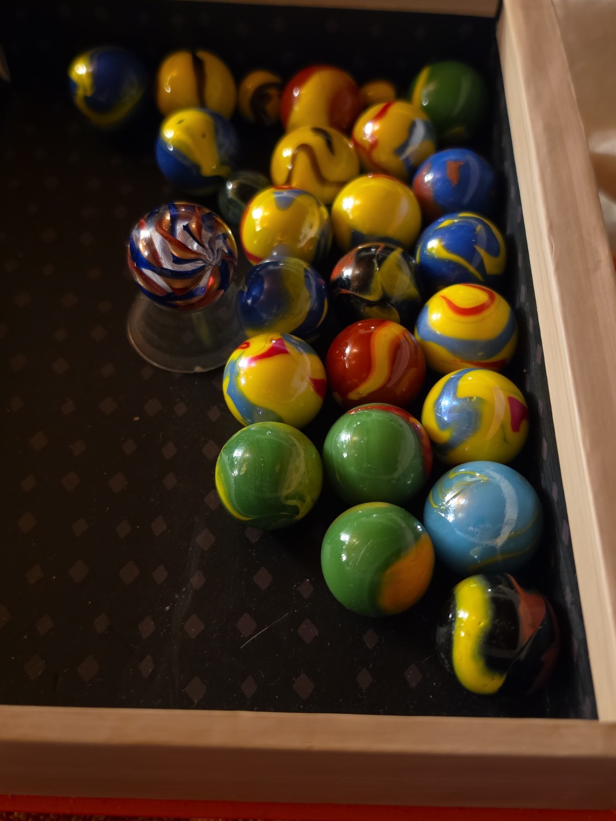 LOT ~ Vacor Swirl Many Colors Marbles AWESOME About 7/8″ Beauties 23 Large 3 Sm