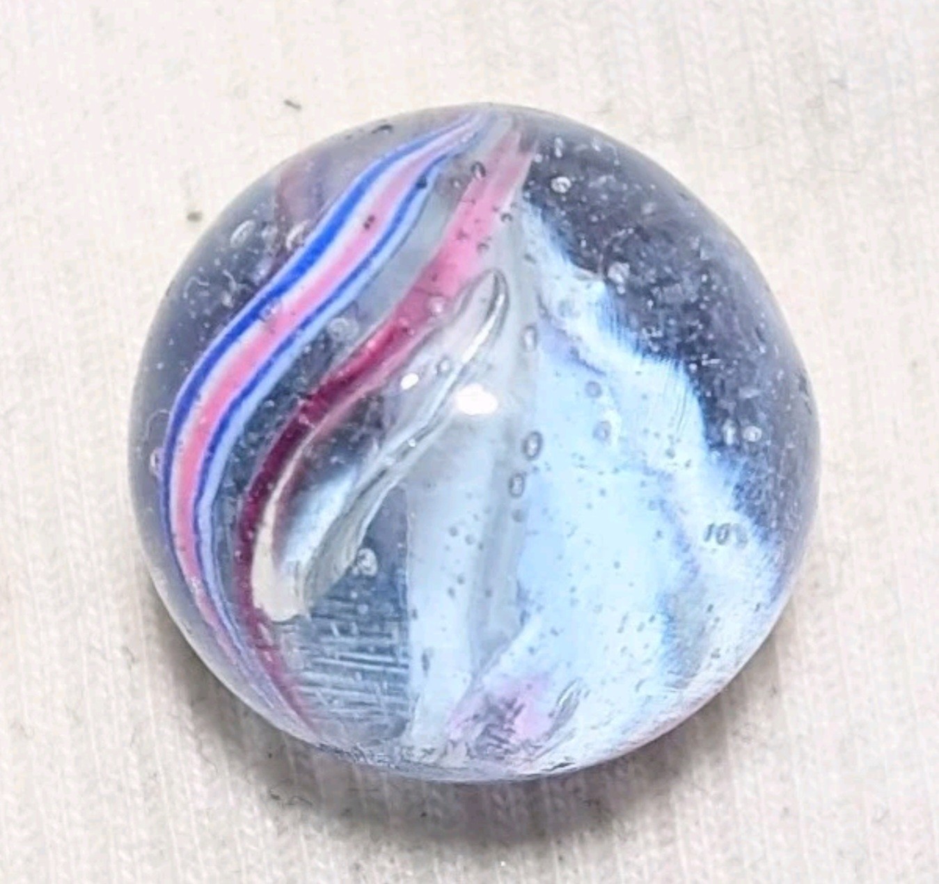 25/32″ Oddball Open Solid Core Peppermint Banded German Handmade Marbles , MM