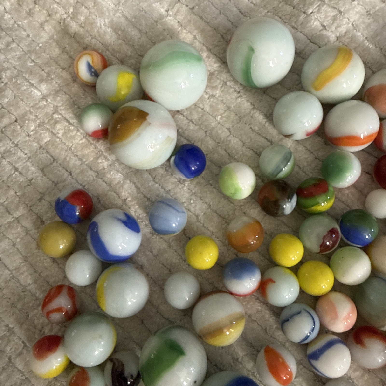 VINTAGE/Antique ESTATE 4 Lb. MARBLE LOT (k) w/ Jar (unsearched) 10-30 mm.
