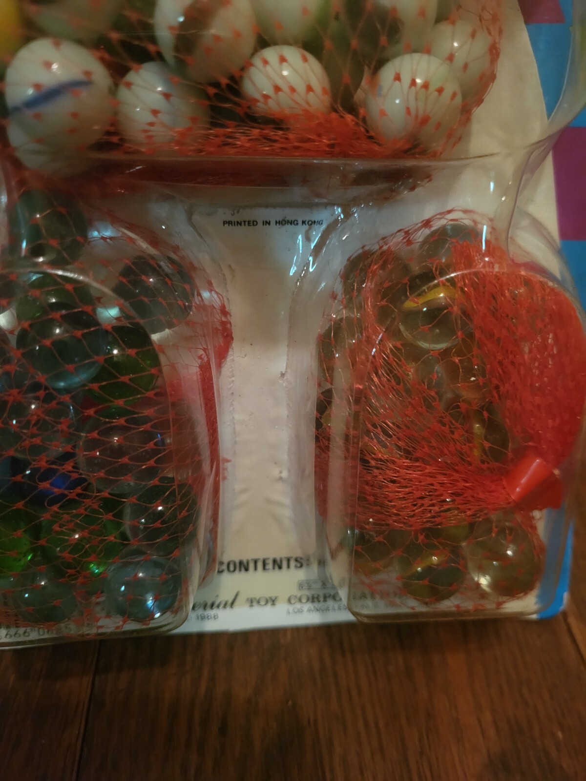 NOS Kmart 1988 IMPERIAL TOY COMPANY SUPER VALUE 75 MARBLES 3 SHOOTERS Milk White