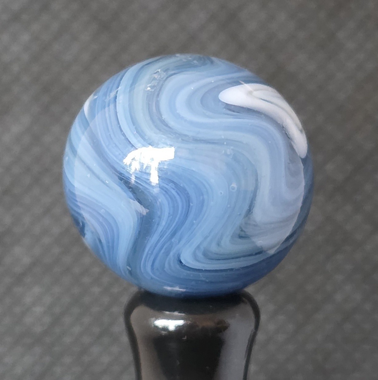 VINTAGE CAIRO NOVELTY BLUE TITANIUM MARBLE MINT- 0.63″