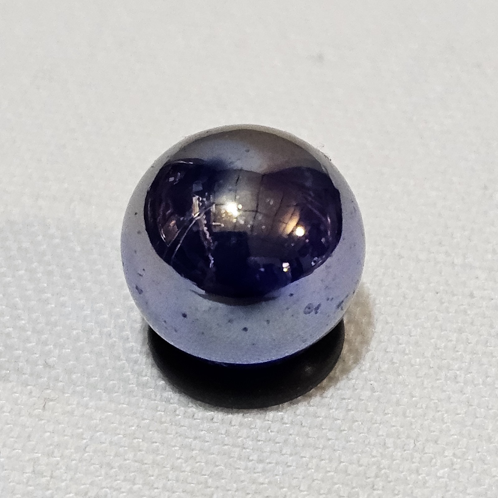 Iridescent Marble Unknown Maker .60 Inch Carnival Marble Blue Base
