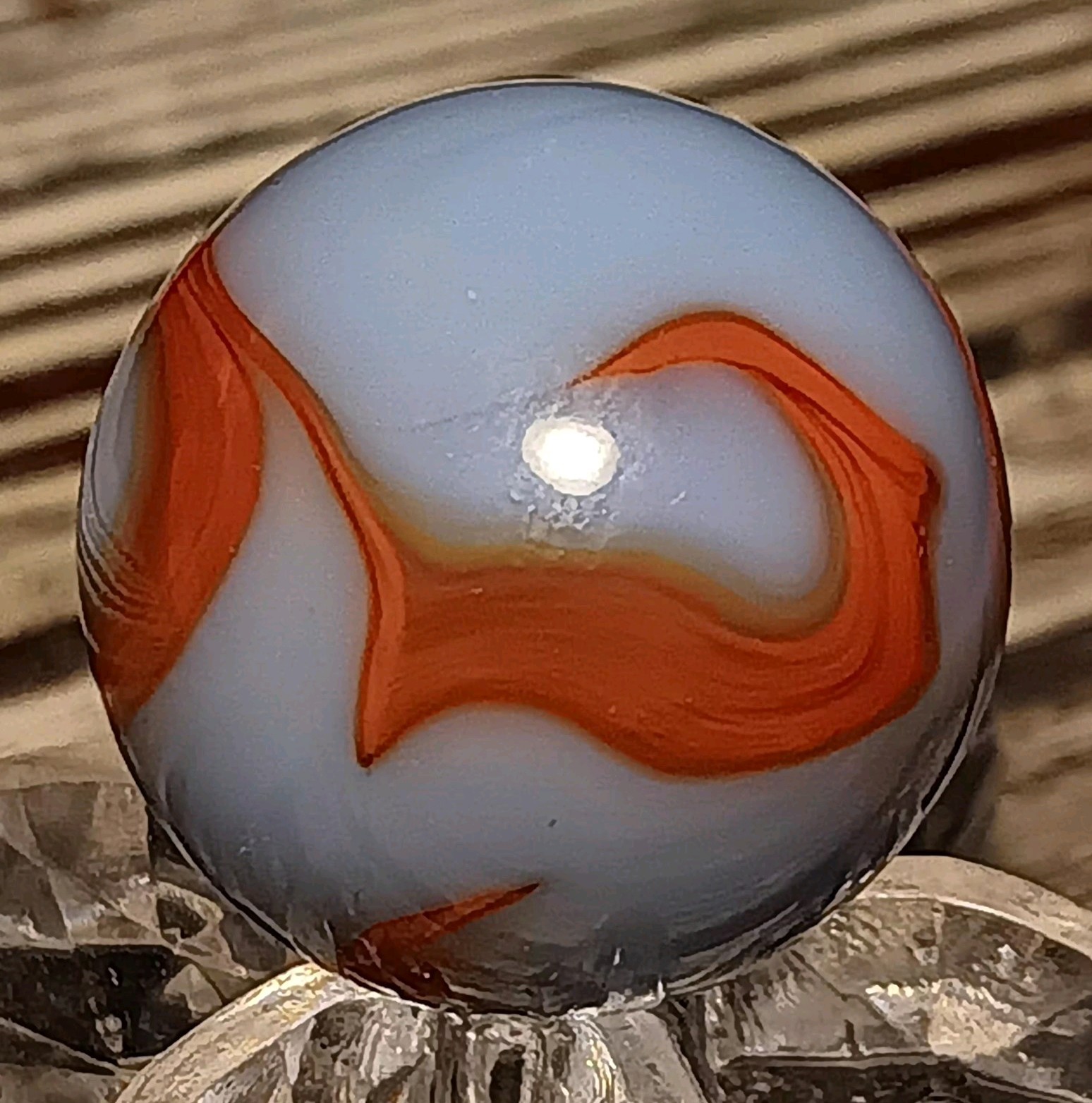 Christensen Agate CAC Swirl Marble. 5/8″ Mint. Beautiful Pattern