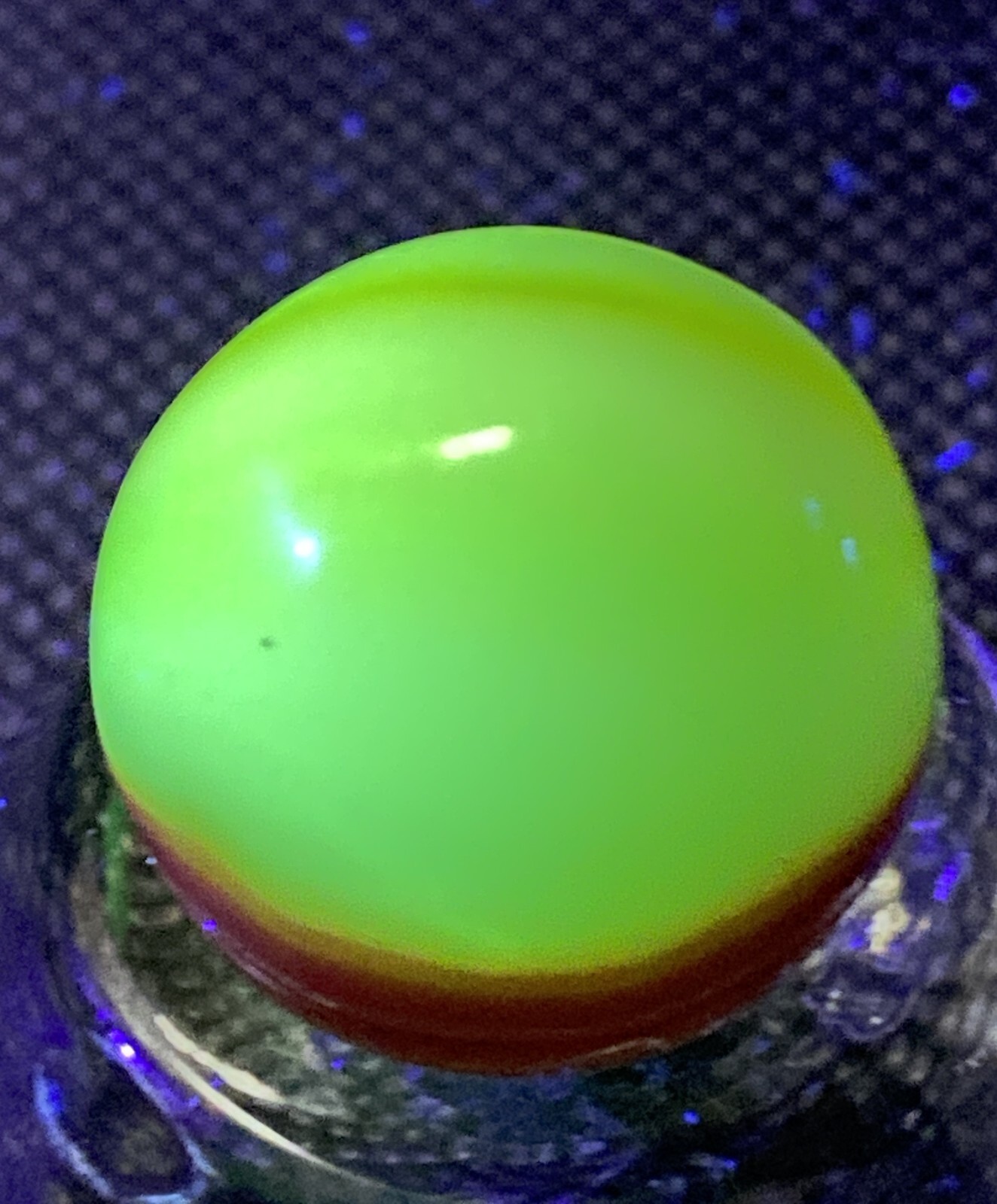 SUPER RARE XHTF “RAINBOW RED” MARBLE KING URANIUM GLOW UV SHOOTER SIZE .83″ M639