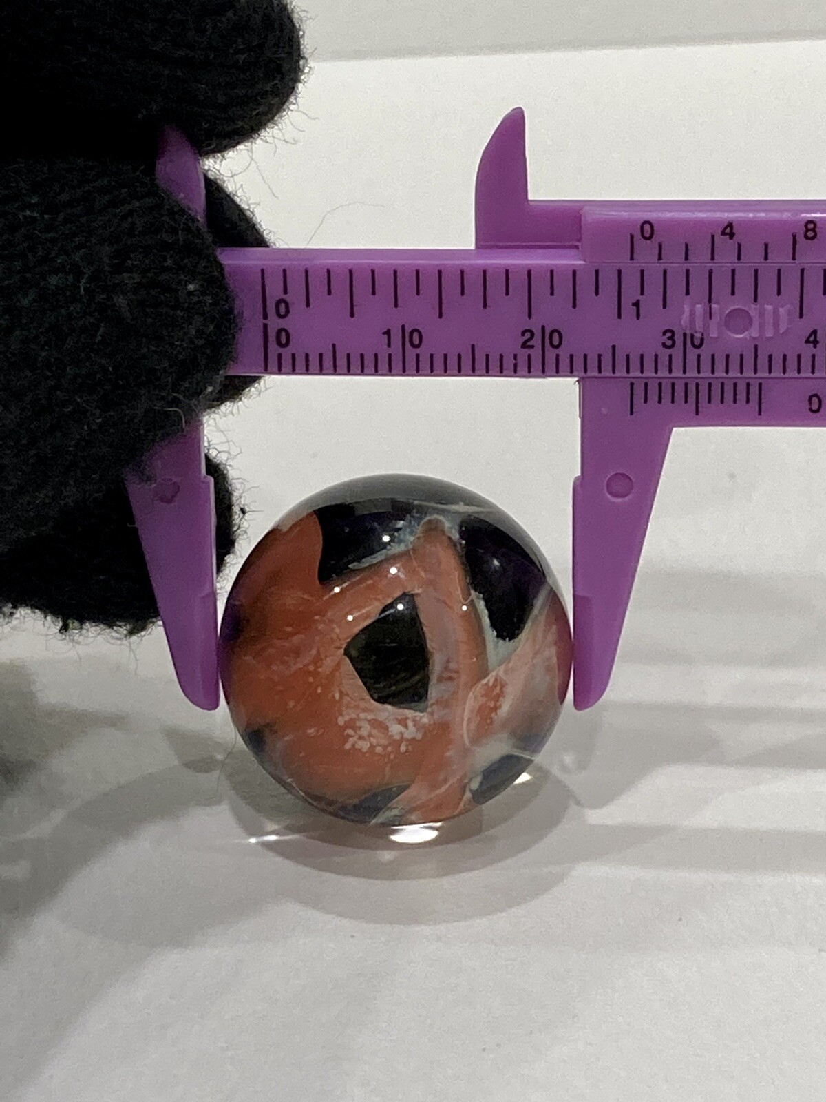 Glass Boro Marble Lot Of 2 Freemason Hand Made Art Sculpture Multi Color Design
